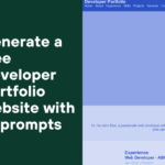 Generate a free Developer Portfolio website with AI prompts