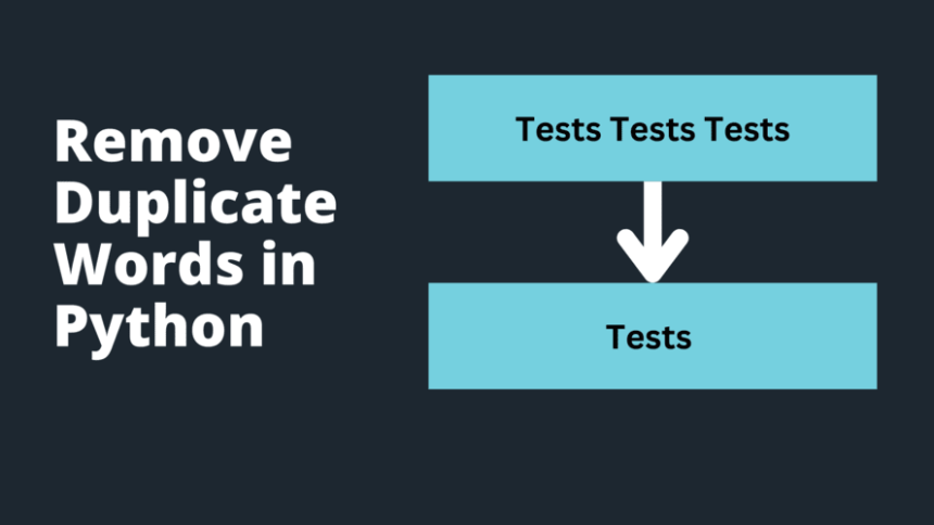 Remove Duplicate Words in Python