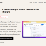 Connect Google Sheets to OpenAI API