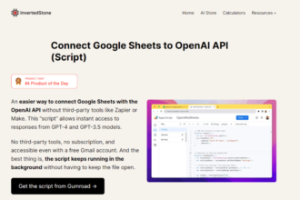 Connect Google Sheets to OpenAI API