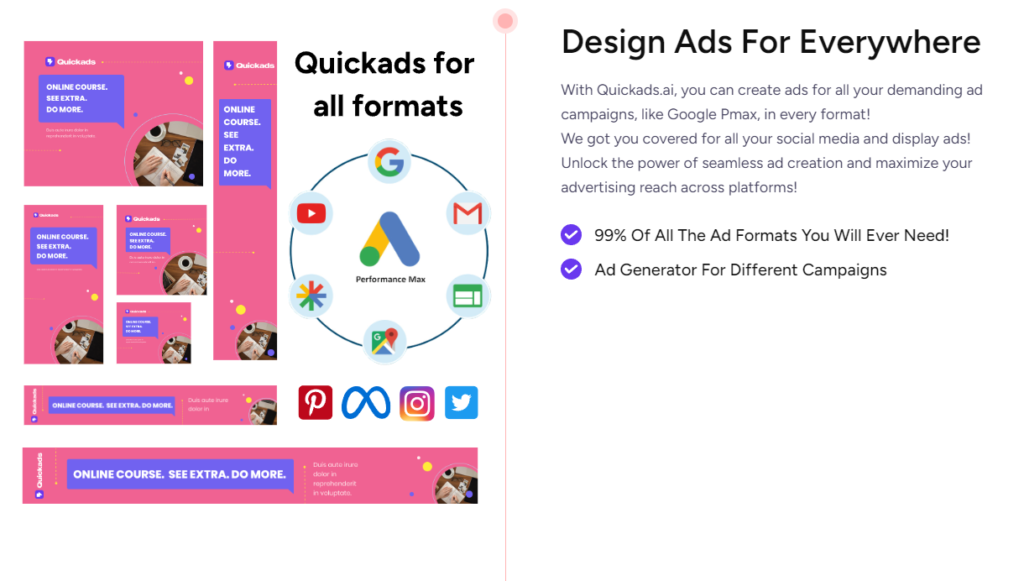 Quickads AI banner